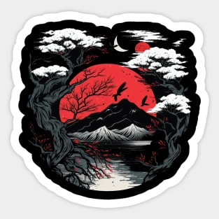 evil moon Sticker